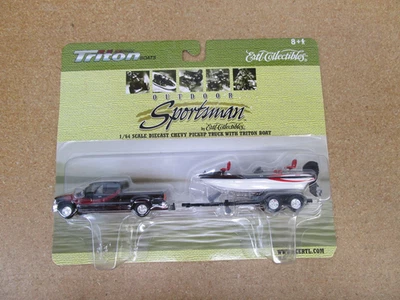 雪佛兰索罗德皮卡车 Triton 船 ERTL 1/64 户外玩具压铸 B13Z — 第 1/4 张图片