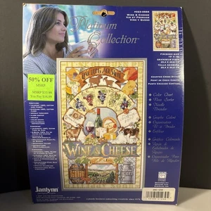 Janlynn Platinum Collection Wein & Käse gezählt Kreuzstich Set 023-0566 14Ct - Bild 1 von 6