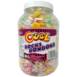 Cool Rocks Caramelle Barattolo 1000g Confezione Singola Caramelli Duri (20,99 EUR/kg) - Foto 1 di 3
