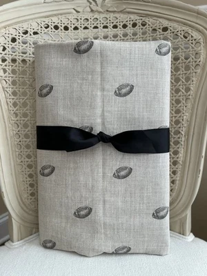 Sábana plana de fútbol americano Pottery Barn Teen Heritage SOLO talla COMPLETA NUEVA SIN ETIQUETAS OB Foto 1 de 3