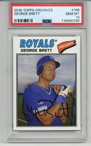2018 TOPPS ARCHIVES #169 GEORGE BRETT CARD KANSAS CITY ROYALS PSA 10 LOW POP - Picture 1 of 2