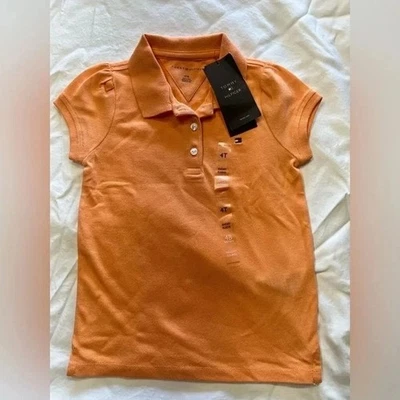 Tommy Hilfiger short sleeved kids oranged polo shirt 4T - Image 1 of 3