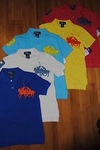 NEW BOYS RALPH LAUREN POLO Dual Match big pony S/S mesh POLO SHIRT size 4 - Picture 1 of 6