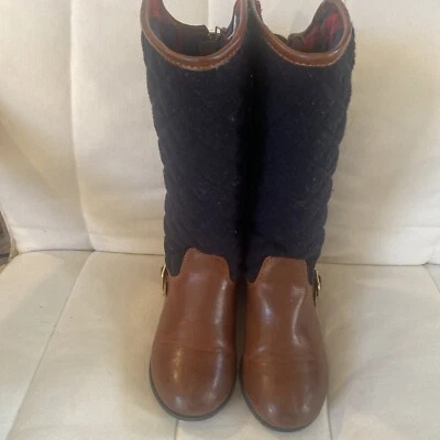 Tommy Hilfiger Niñas Andrea Acolchado Rider Boot talla 13 Foto 1 de 4