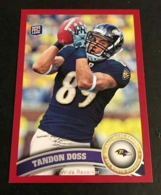 2011 Topps Factory Set Red Parallel TANDON DOSS RC #15/77 Made Ravens SP #101 - Image 1 of 2