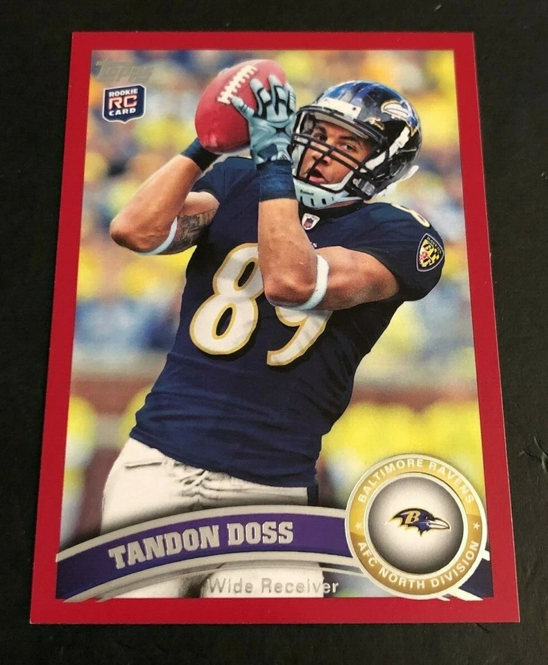 2011 Topps Factory Set Red Parallel TANDON DOSS RC #15/77 Made Ravens SP #101 - Image 1 of 2