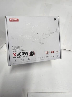Quadricóptero drone dobrável Syma X800W preto controle remoto com manual, 2 baterias - Imagem 1 de 4