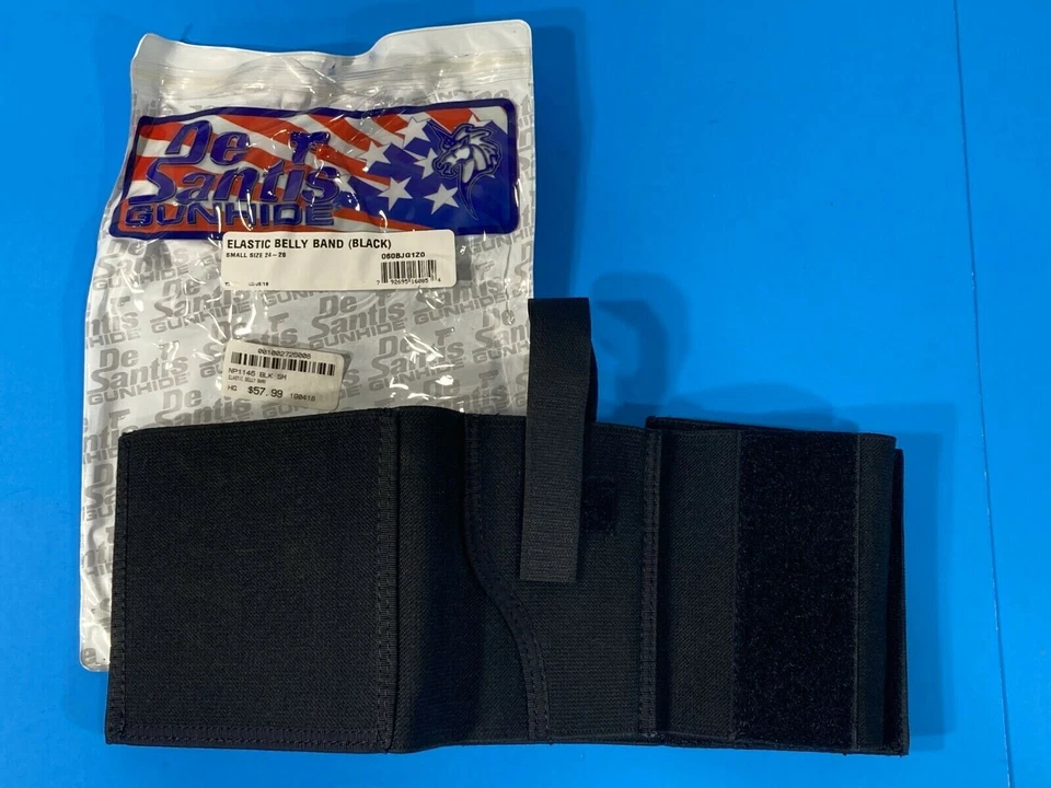 DeSantis Ambidextrous Elastic Belly Band Holster Black Small - Size 060bjg1z0