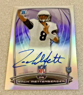 2014 Bowman Chrome RC Refractor Auto #55 Zach Mettenberger - Image 1 of 2