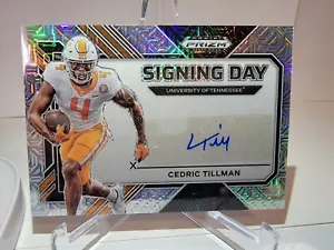 2023 Prizm Draft Picks Cedric Tillman Signing Day Mojo RC Auto /25 Browns - Picture 1 of 3