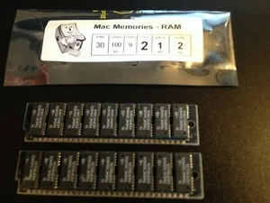 2x 1MB 30-Pin 9-chip Parity 100ns FPM SIMM CLASSIC SE RAM Memory Apple Macintosh - Picture 1 of 3