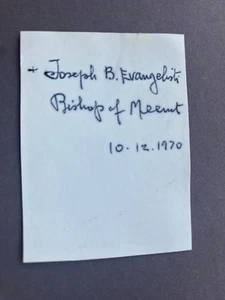 JOSEPH BARTHOLOMEW EVANGELISTI (†1976) Bischof/bishop Indien signed Foto 5x7 - Picture 1 of 2
