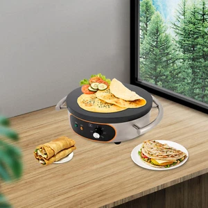Single Pan Crepe Maker Commerical 16 Inch Crepe Griddle Large Pancake Machine - Picture 1 of 19