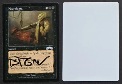 Signed MTG Magic Brom Artist Proof _ Exodus _ NECROLOGIA _ VHTF 1/50! - Image 1 of 2