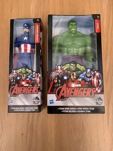 Marvel Avengers Hulk And Captain America Figures Titan Hero Series New In Box - Picture 1 of 2
