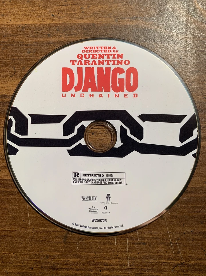 Django Unchained DVD Disc Only 2013 Quentin Tarantino Jamie Fox Free Shipping - Image 1 of 1