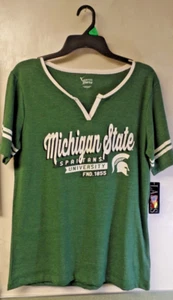Michigan State University MSU Spartans Tee T-Shirt Women's Lg - Picture 1 of 2