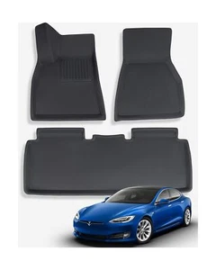 TAPTES for Tesla Model S Floor Mats 2019 2018 2017 2016 2015, Premium All Wea... - Picture 1 of 9