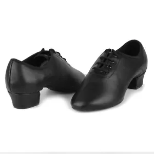 Herren Junge Ballsaal Latin Tango Tanzschuhe Leder Salsa moderne Übungsschuhe - Bild 1 von 14