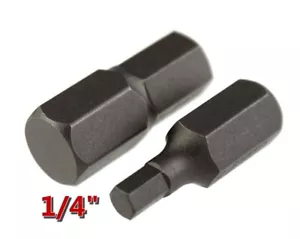 Force S2/CRMV Steel 1/4" (6mm) Shank Hex Allen Bits 30mmL H2.5-H6mm Option - Picture 1 of 5