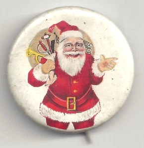 Vintage SANTA CLAUS Pin w/ Bag of Toys! - Picture 1 of 2