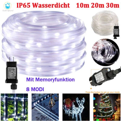 10-30m LED Lichterschlauch Lichtschlauch Lichterkette IP65 Schlauch Außen Xmas - Bild 1 von 4