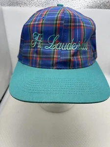 Vintage Plaid Ft Lauderdale Hat - Picture 1 of 5