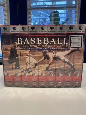 📼NEW! Baseball:A Film by Ken Burns-Nine Inning Boxed Set (VHS 1994~9 Tape Set) - Image 1 of 4