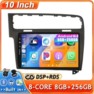 8G+256GB Car Stereo Radio Android 14 For VW Golf VII MK7 2013-17 GPS CarPlay DAB - Picture 1 of 18