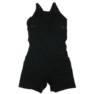 prAna Becksa Shortie Yoga Jumpsuit Romper Womens M Solid Black Workout - Picture 1 of 13