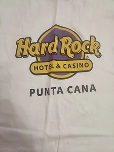 Hard Rock Hotel & Casino T-Shirt Punta Cana - Womens Size M - White Short Sleeve - Picture 1 of 8