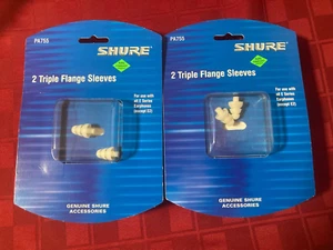 2 PAAR Shure PA755 Dreifach Flansch Hüllen für E1, E3, E4 oder E5 Kopfhörer - Bild 1 von 4