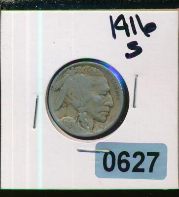 NÍQUEL BÚFALO - 1916-S - FECHA CLARA COMPLETA - #0627 Foto 1 de 2