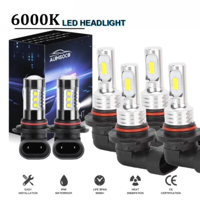 Combo de faros LED + focos antiniebla 6000 k para Dodge Magnum 2005 2006 2007 2008 Foto 1 de 4