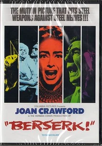 Berserk! (1967) DVD - Ty Hardin, Joan Crawford, Jim O'Connor  NOT RATED  NEW - Picture 1 of 4