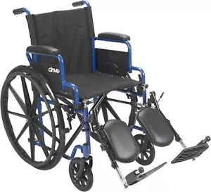 Lightweight Wheelchair with Swing-Away Elevating Leg Rests and Flip-Back Arms - Picture 1 of 7