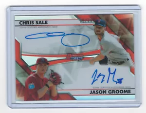 2017 Bowman's Best Chris Sale/Jason Groome Dual Auto Autograph /25 - Picture 1 of 2