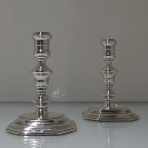  17th Century Antique William & Mary Sterling Silver Pair Candlesticks Lon 1694 - Picture 1 of 12