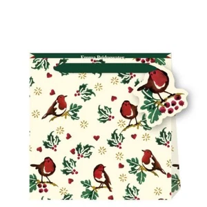 Christmas Robin & Holly Gift Bag - Small - Emma Bridgewater Xmas Quality NEW - Picture 1 of 1