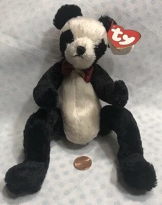 TY BEANIE BABY EASTON 1993 Panda Bear Stuffed Animal Plush 9" with Tag - Picture 1 of 7