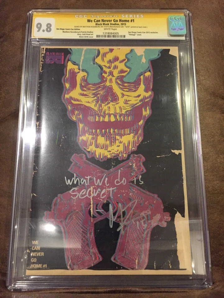 CGC 9.8 WE CAN NEVER GO HOME #1 SIGNED & QUOTE MATTHEW ROSENBURG SDCC 2015 RARE! - Image 1 of 4