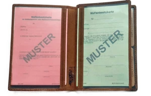Ausweisetui Brieftasche Hülle Jäger Angler Behinderte usw Naturleder Büffelleder - Bild 1 von 5