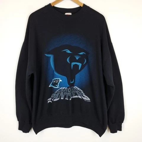 Vintage Nutmeg Mills Carolina Panthers Crewneck Sweater Cover