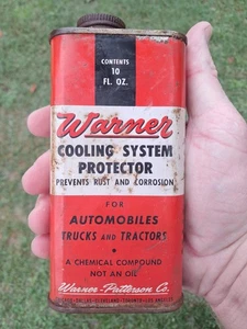 Protector de sistema de refrigeración Warner vintage lata automotriz de 10 oz. - Imagen 1 de 6