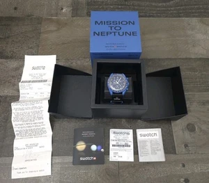 Omega X Swatch Moonswatch Mission To Neptune Watch -Authentic- With Receipt - Picture 1 of 18