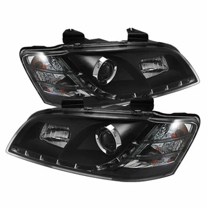Par de faros proyectores Spyder para Pontiac G8 2008 2009 | DRL negro alto bajo - Imagen 1 de 2