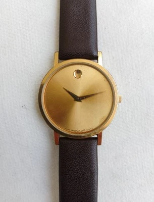 Movado Museum Swiss Made  Herrenuhr Damenuhr Vergoldete Uhr  Batterie Neu P4. - Bild 1 von 4