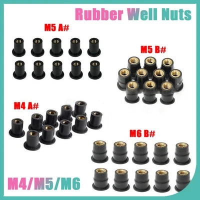 M4/M5/M6 Gummimuttern Windschild Wellnuts / Windschutzscheibe für Motorrad - Bild 1 von 4