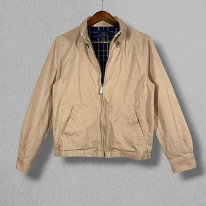 Brooks Brothers 346 Harrington Bomber Jacket Khaki Tan Mens Small Flannel Lined - Picture 1 of 14