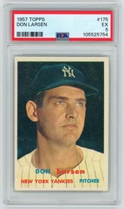 Tarjeta 1957 Topps #175 Don Larsen New York Yankees PSA 5 EX (65327) - Imagen 1 de 2